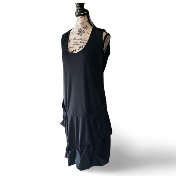Akela Key – Black Utility Spandex Bubble Parachute Mini Dress Size Large - Picture 3 of 8